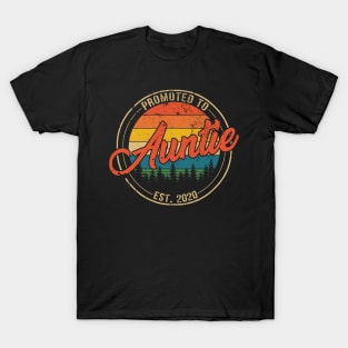 Promoted to Auntie Est 2020 Mothers Day Gift T-Shirt